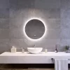 Welland Alpha LED tükör - fényerő + színhőfok állítás - 16 háttérszín - Ø 60 cm