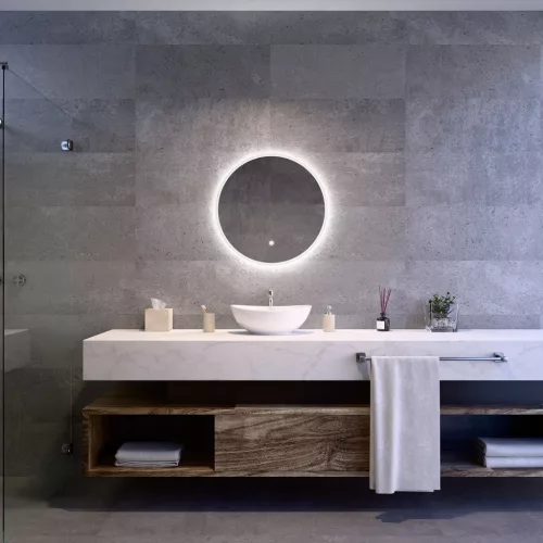 Welland Alpha LED tükör - fényerő + színhőfok állítás - Ø 60 cm