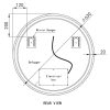 Welland Alpha LED tükör - fényerő + színhőfok állítás + óra - Ø 70 cm