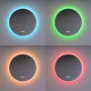 Welland Alpha LED tükör - fényerő + színhőfok állítás + páramentesítő + óra - 16 háttérszín - Ø 70 cm