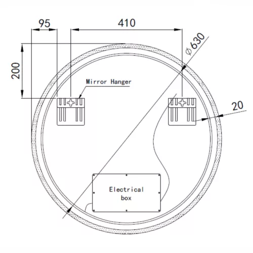 Welland Alpha LED tükör - fényerő + színhőfok állítás - 16 háttérszín - Ø 60 cm