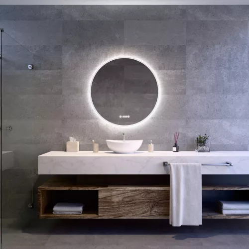 Welland Alpha LED tükör - fényerő + színhőfok állítás - Ø 80 cm