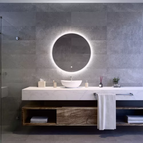 Welland Alpha LED tükör - fényerő + színhőfok állítás - Ø 80 cm