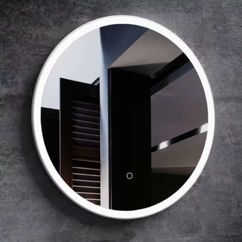 Welland Type-789 LED tükör - fényerő + színhőfok állítás + páramentesítő + óra - Ø 60 cm