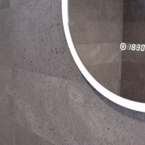 Welland Type-789 LED tükör - fényerő + színhőfok állítás + páramentesítő + óra - Ø 60 cm