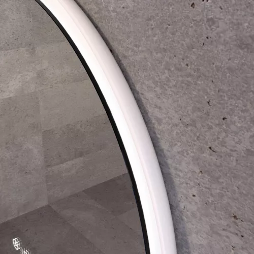 Welland Type-789 LED tükör - fényerő + színhőfok állítás + páramentesítő + óra - Ø 60 cm