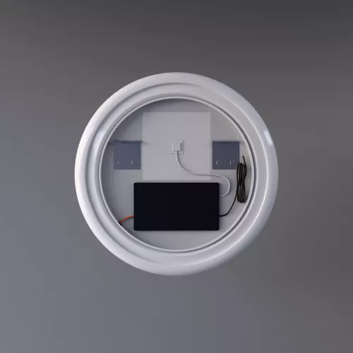 Welland Type-789 LED tükör - fényerő + színhőfok állítás + páramentesítő + óra - Ø 60 cm