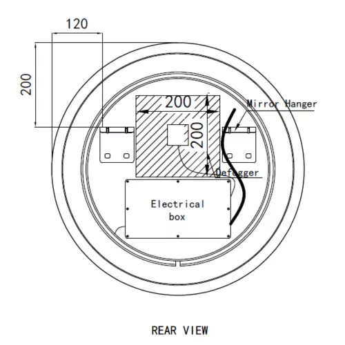 Welland Type-789 LED tükör - fényerő + színhőfok állítás + páramentesítő + óra - Ø 60 cm