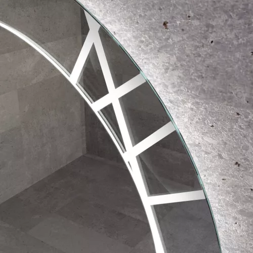 Welland Laser LED tükör - fényerő + színhőfok állítás + páramentesítő + óra - Ø 80 cm