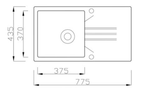 Gránit Mosogató Evinion magasított csapteleppel adagolóval Fekete színű