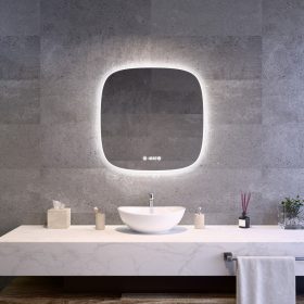 Welland Sidan LED tükör - fényerő + színhőfok állítás + páramentesítő + óra