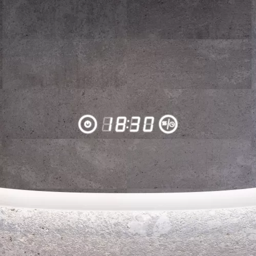 Welland Sidan LED tükör - fényerő + színhőfok állítás + páramentesítő + óra