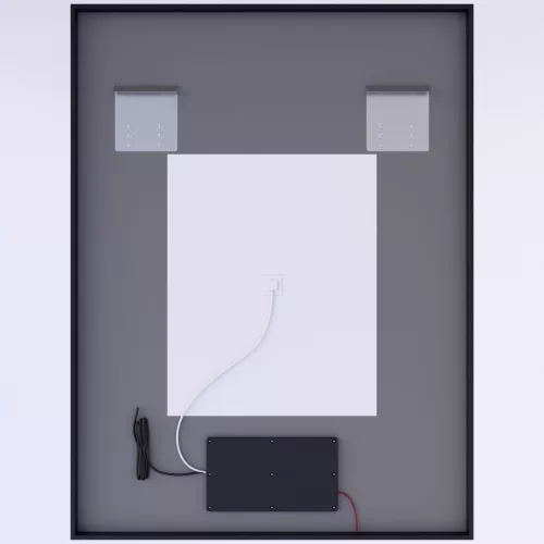 Welland Luxury-Line G776 LED tükör - fényerő + színhőfok állítás + páramentesítő + óra - 61 x 81 cm