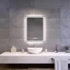 Welland Luxury-Line Como LED tükör - fényerő + színhőfok állítás + páramentesítő + óra - 50 x 70 cm