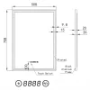 Welland Luxury-Line Como LED tükör - fényerő + színhőfok állítás + páramentesítő + óra - 50 x 70 cm