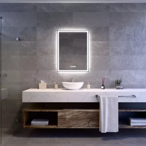 Welland Luxury-Line Como LED tükör - fényerő + színhőfok állítás + páramentesítő + óra