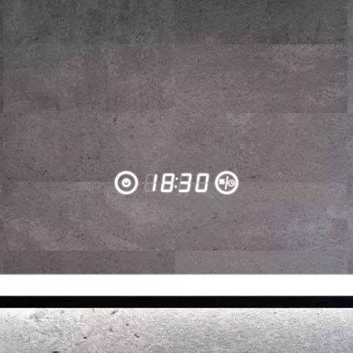 Welland Luxury-Line Como LED tükör - fényerő + színhőfok állítás + páramentesítő + óra