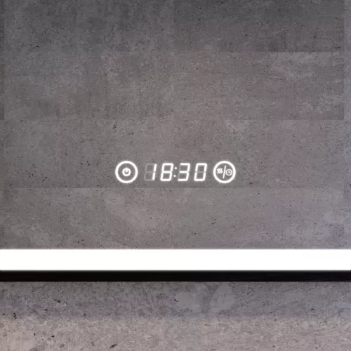 Welland Luxury-Line G800 LED tükör - fényerő + színhőfok állítás + páramentesítő + óra - 100 x 70 cm