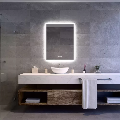 Welland Luxury-Line Como LED tükör - fényerő + színhőfok állítás + páramentesítő + óra