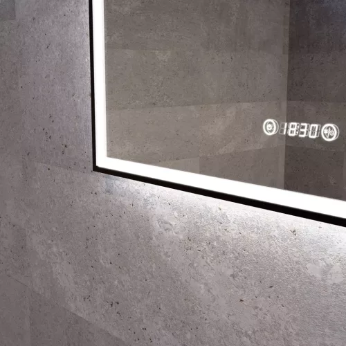 Welland Luxury-Line G800 LED tükör - fényerő + színhőfok állítás + páramentesítő + óra - 100 x 70 cm