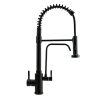 Welland Rialto-Max 3 utas / vízszűrős mosogató csaptelep - kihúzható zuhanyfej (fekete)