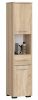 Fürdőszobai állószekrény ajtókkal és fiókkal - 140 cm - sonoma tölgy