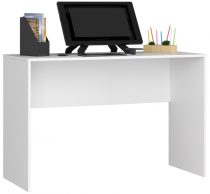   Íróasztal / számítógép asztal - Akord Furniture B17 - 120 cm - fehér