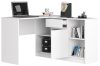 Sarok íróasztal + komód - Akord Furniture - 120 cm - fehér