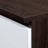 Sarok íróasztal - Akord Furniture - 124 cm - wenge / fehér (bal)