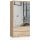 Gardróbszekrény tükörrel + fiókkal - Akord Furniture S90 - sonoma tölgy