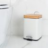 YOKA Home fürdőszobai mini szemetes fehér színben