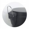 YOKA Home fürdőszobai mini szemetes fekete színben kerek kialakításban