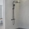 Többfunkciós zuhanyrendszer termosztátos csapteleppel fekete színben - Yoka Bodo
