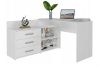 Sarok íróasztal / számítógép asztal - Holzmeister -120 x 120 cm - fehér