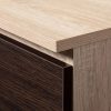 Sarok íróasztal - Akord Furniture - 124 cm - sonoma tölgy / wenge (bal)