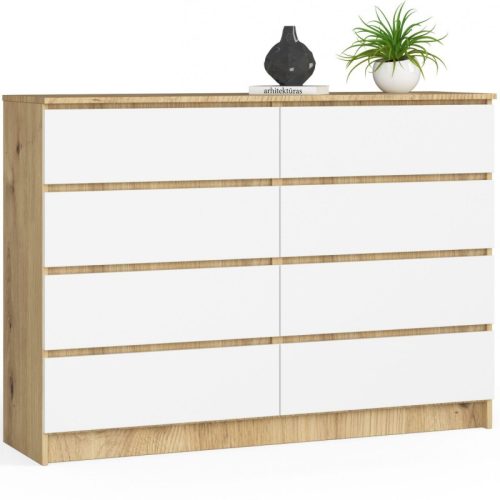 Akord Furniture komód 8 fiókkal - 140 x 99 cm