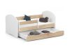 Gyerekágy ágyneműtartóval matraccal 140 x 70 cm - Sonoma tölgy / fehér