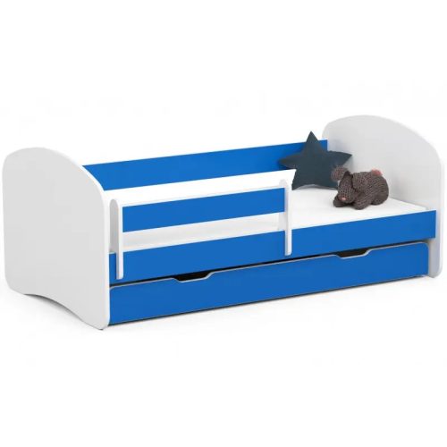 Gyerekágy ágyneműtartóval + matrac - Akord Furniture Smile - 160 x 80 cm - kék