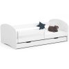 Gyerekágy ágyneműtartóval + matrac - Akord Furniture Smile - 180 x 90 cm - fehér