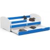 Gyerekágy matraccal és ágyneműtartóval (kék)
