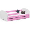 Gyerekágy ágyneműtartóval + matrac - Akord Furniture Smile - 180 x 90 cm - rózsaszín