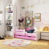 Gyerekágy ágyneműtartóval + matrac - Akord Furniture Smile - 180 x 90 cm - rózsaszín