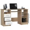 Íróasztal - Akord Furniture - 124 cm - sonoma tölgy / fehér