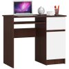 Íróasztal - Akord Furniture - 90 cm - wenge / fehér
