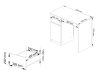 Íróasztal - Akord Furniture - 90 cm - fehér / magasfényű bordó (bal)