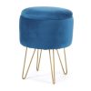 Design puff tárolóval Akord Furniture kék színben