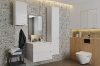 Mirano Selvia fürdőszobabútor + mosdó + szifon - 60 cm (fényes fehér)