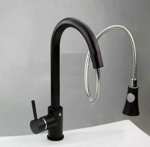 Solarys J995-50C Gránit Mosogató + Kihúzható Csap + Dugóemelő + Adagoló (fekete)