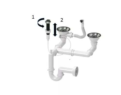 Solarys J995-50C Gránit Mosogató + Csap + Adagoló + Dugóemelő (fekete)