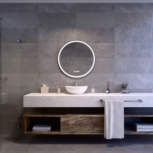 Welland Luxury-Line Como LED tükör - fényerő + színhőfok állítás + páramentesítő + óra